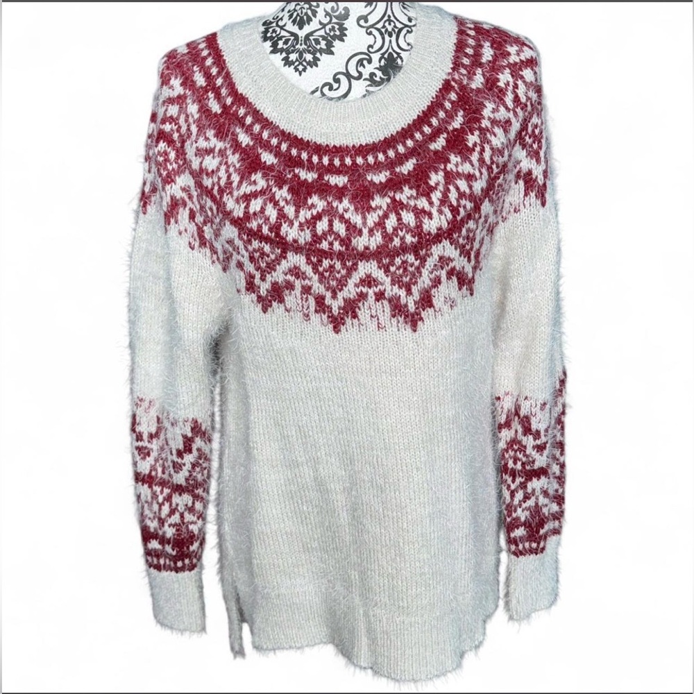 Knox Rose Fuzzy Nordic Sweater ❄️ (Size M)